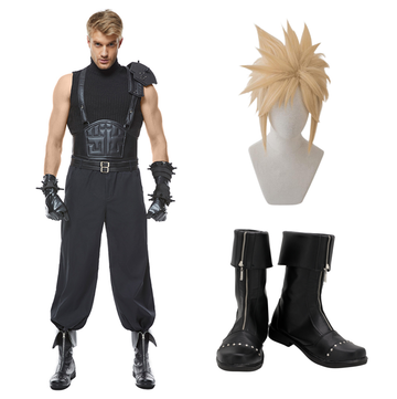 Final Fantasy VII Remake Version Cloud Strife Cosplay Costume Halloween Carnival Suit